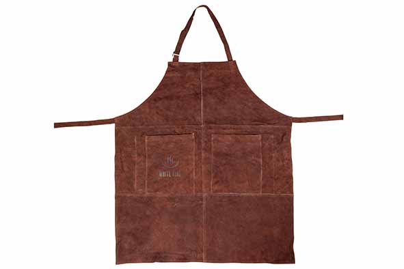 WHITE FIRE BBQ APRON 77X66CM LEATHER
